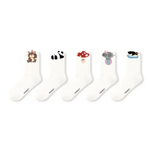 Primeet Mid Calf Socks Women's 5 Pack
