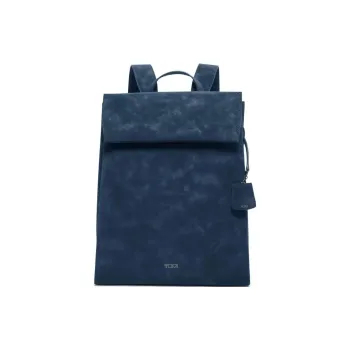 TUMI Leather Backpack Women's Blue