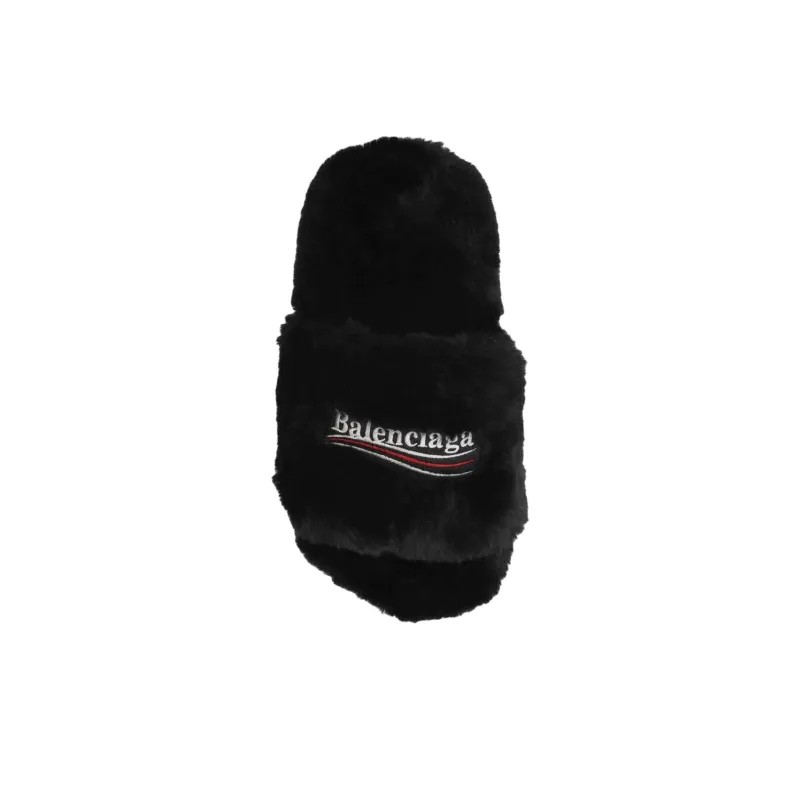 Balenciaga Slide Slippers Women's Black-4