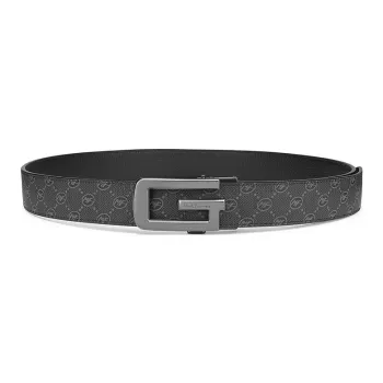 FAIRWHALE Pvc Leather Belts Men's Width 3.5CM