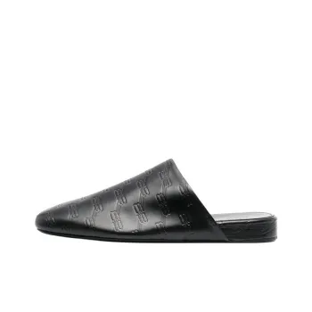 Balenciaga Leather Cosy Bb Mules 'Black'