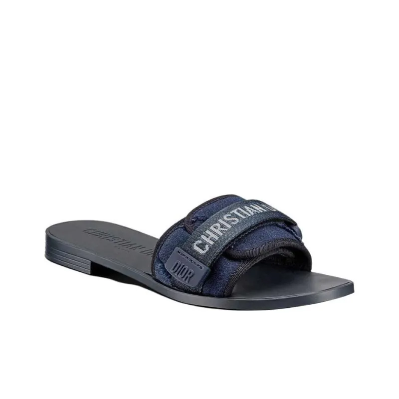 DIOR DIORevolution Slide Slippers Women's Dark Blue-2