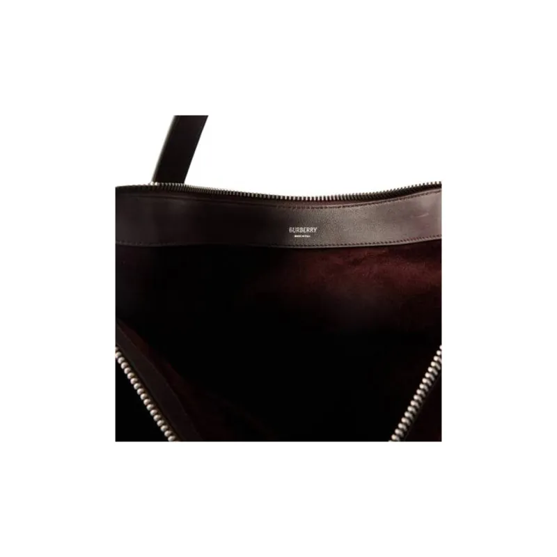 Burberry Leather Suede Bonded Shoulder Bag Crossbody Bag Women's Brown-3