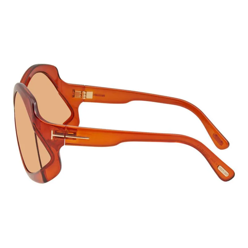 TOM FORD Acetate Irregular Shape Sunglasses Women's Orange-2