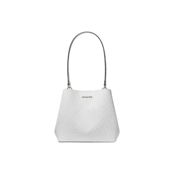 MICHAEL KORS Coated Canvas With Polyester Handbag, Shoulder Bag Medium Size Women's Multicolor Optical White