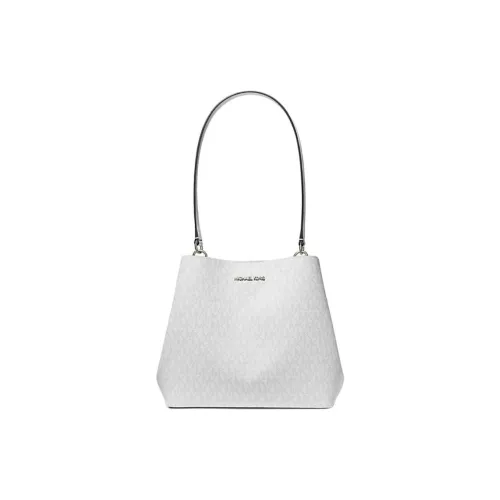 MICHAEL KORS Coated Canvas With Polyester Handbag, Shoulder Bag Medium Size Women's Multicolor Optical White