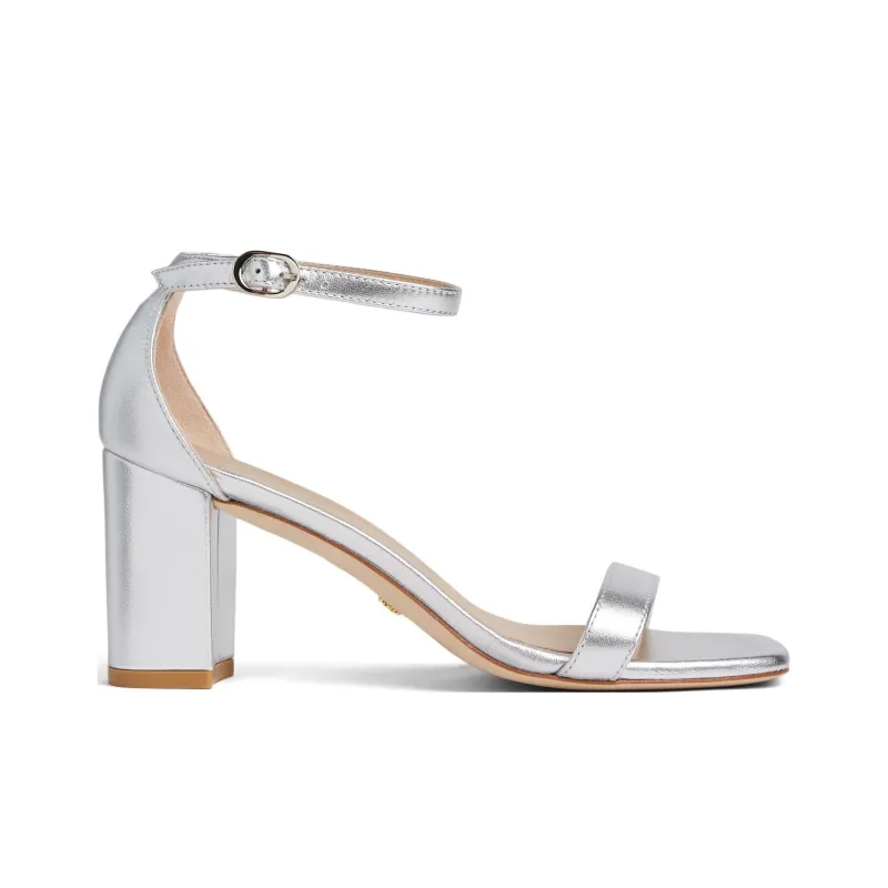 Stuart Weitzman/SW Nudistsong Strap Sandals 7.5cm Women's Silver-1