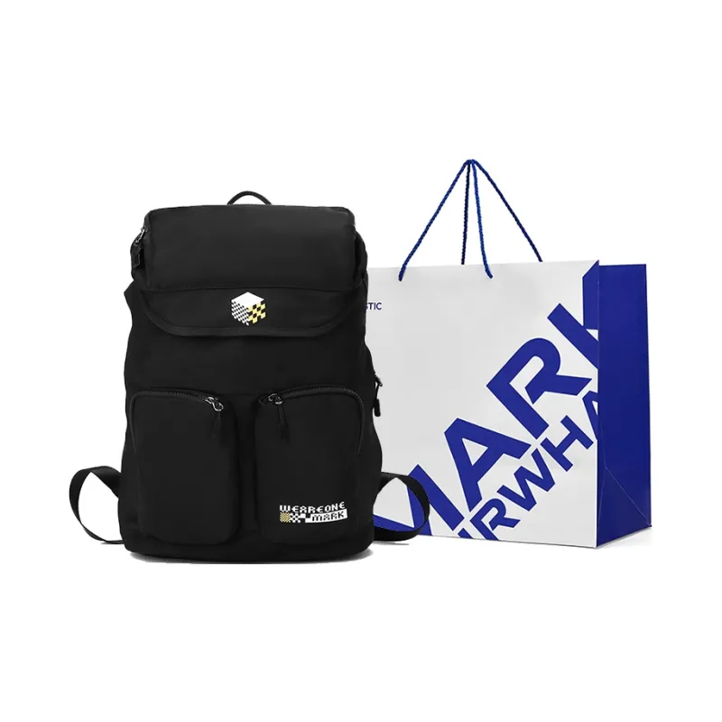 FAIRWHALE Fabric Backpack Backpack Backpack Laptop Bag Regular Men's Black & Black-3
