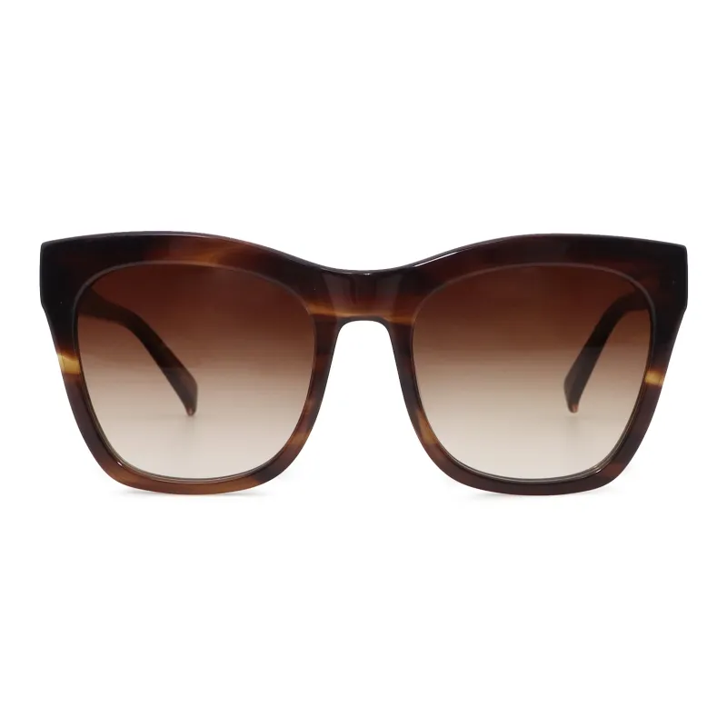 Pair Ponyo Oval Sunglasses Unisex Tortoiseshell-1