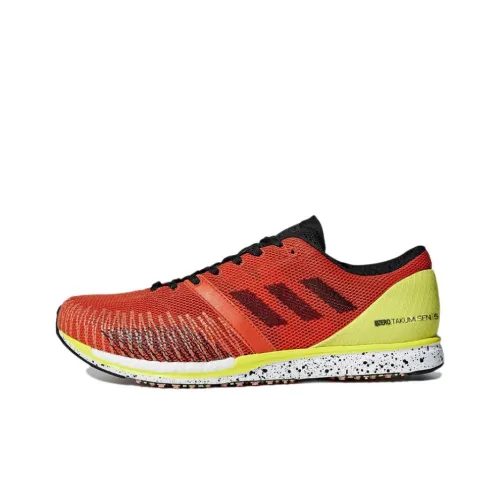 Adidas Adizero Running Shoes Unisex Low-Top Orange/Yellow/White