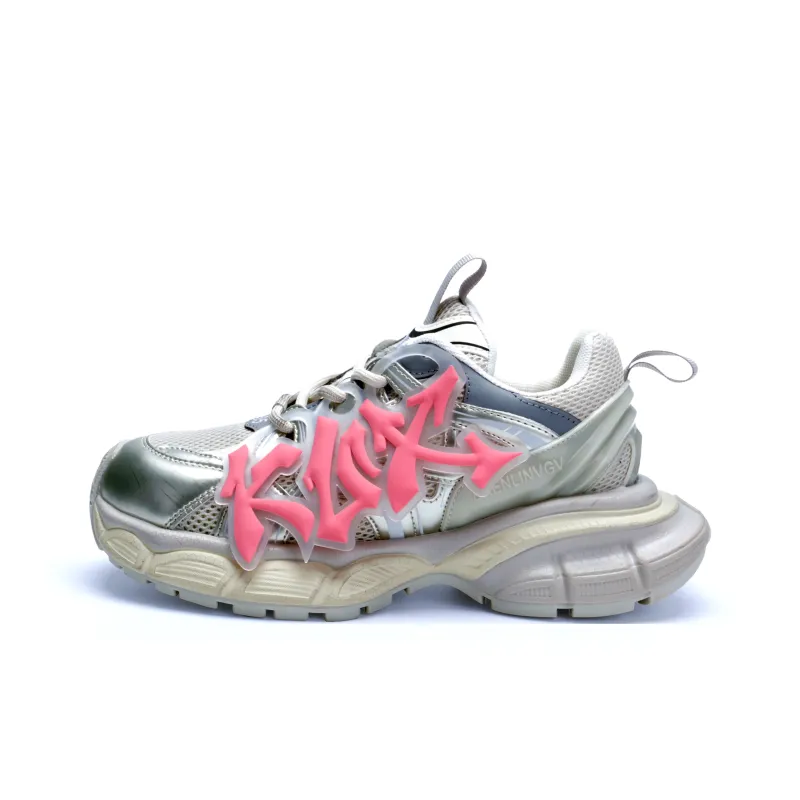 KUX Cushioned Slip-Resistant Breathable Low-Top Chunky Sneakers Women's-15