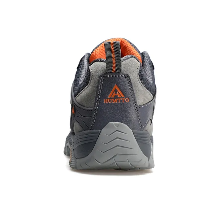 HUMTTO Anti Slip And Wear Resistant Coverage Support Rebound Grip Low Top Hiking Shoes Men's Gray Orange Yellow-2