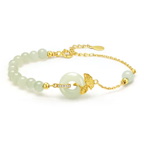 Central Fashion Hetian Jade Bracelets Green Jade Women's