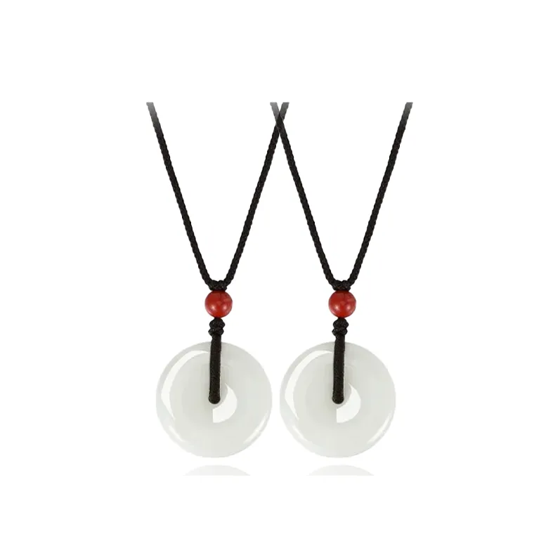 Chongqing Gold Store Chalcedony Jade Necklaces Unisex-3