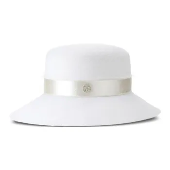 Maison Michel New Kendall Strap detail Wool Hat