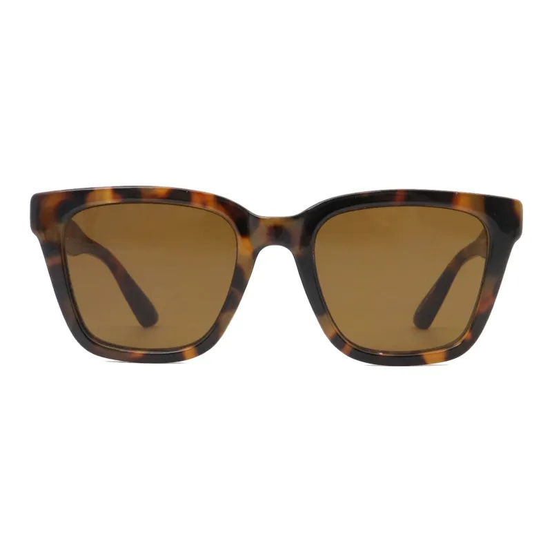 Pair Ponyo Square Sunglasses Unisex Tortoiseshell-1