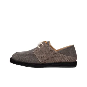Bian Fumao Men's Casual Shoes Handcrafted Multi Layer Cloth Sole Shoes Men's Brown