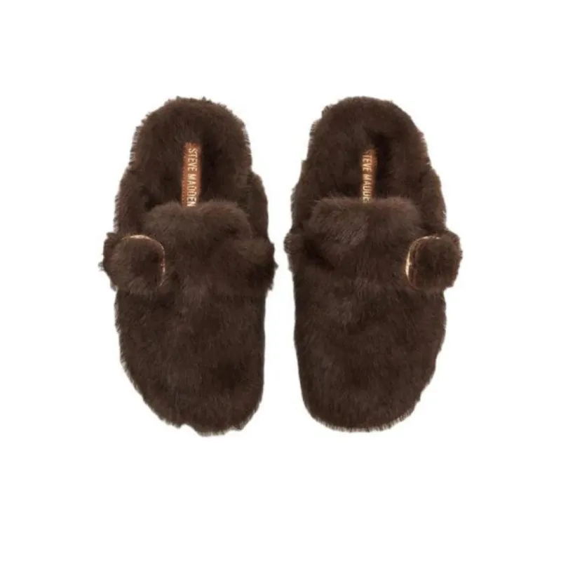 STEVE MADDEN Wrap-toe Slippers Women's Brown-4