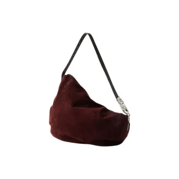 Burberry Leather Suede Bonded Shoulder Bag Crossbody Bag Women's Brown