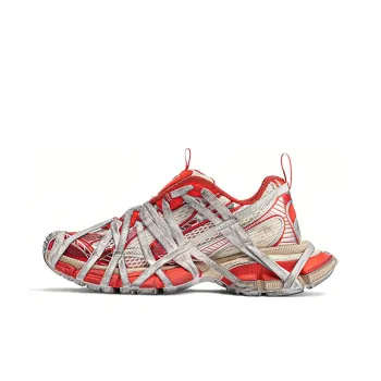 Balenciaga 3XL Extreme Lace Sneakers 'Orange Beige Mesh And Polyurethane'