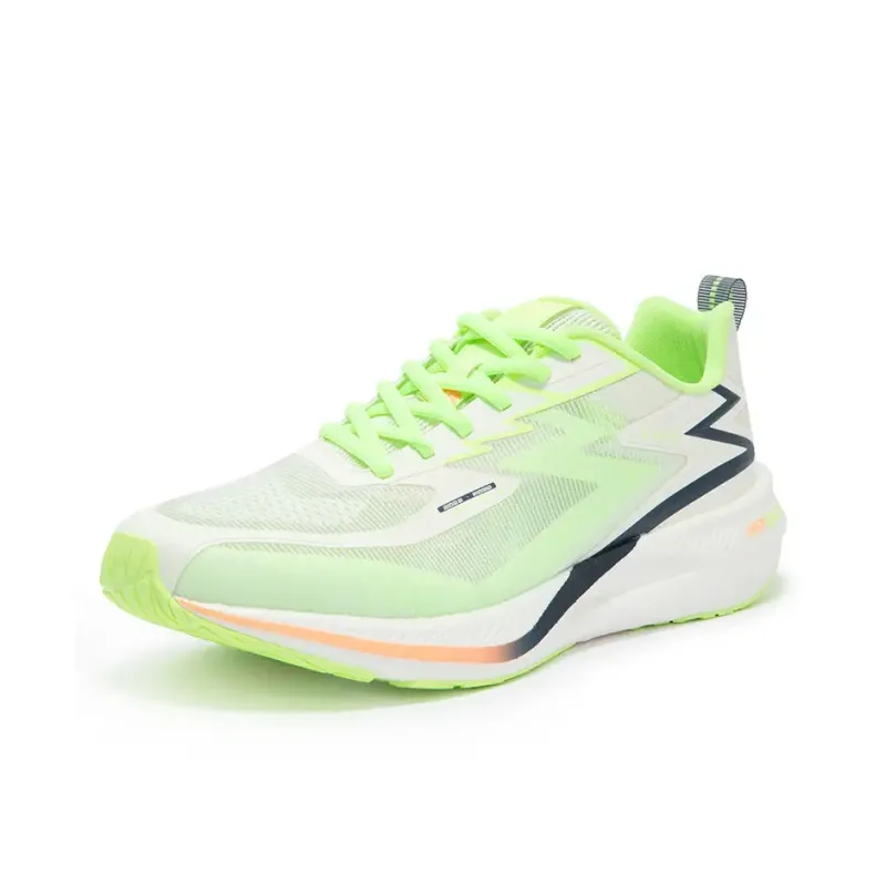361° Wear Resistant Breathable Cushioning Low Top ET PU Foam Casual Running Shoes Men's White Green-1