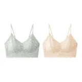 E Set-Lace Floral-Skin+Green (2 Pcs)