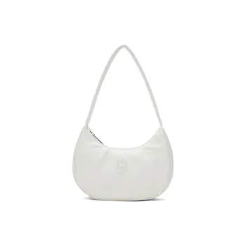 MLB Artificial Leather Shoulder Bag Handbag Shoulder Bag Unisex Dark Cream
