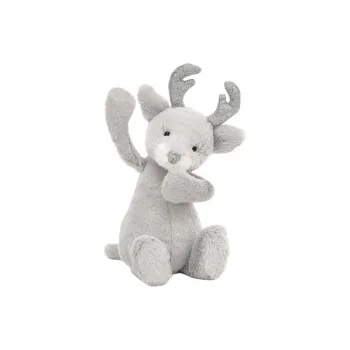 JELLYCAT Shy Sparkling Reindeer Dolls Plush Doll 22cm Height In Sitting Posture