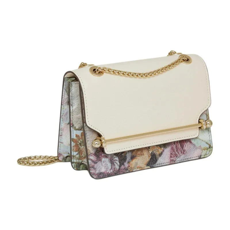 Strathberry Smooth Calf Leather Shoulder Bag Crossbody Bag Mini Women's White & Multicolor-1