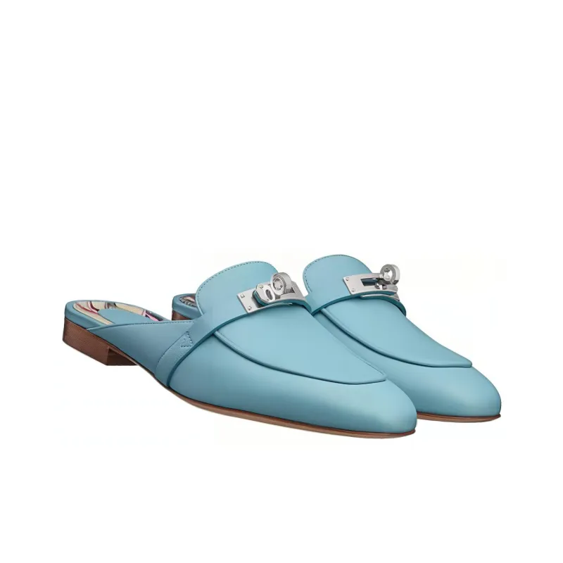 HERMES Oz Abrasion Resistant Closed Toe Slippers Women's Blue-3