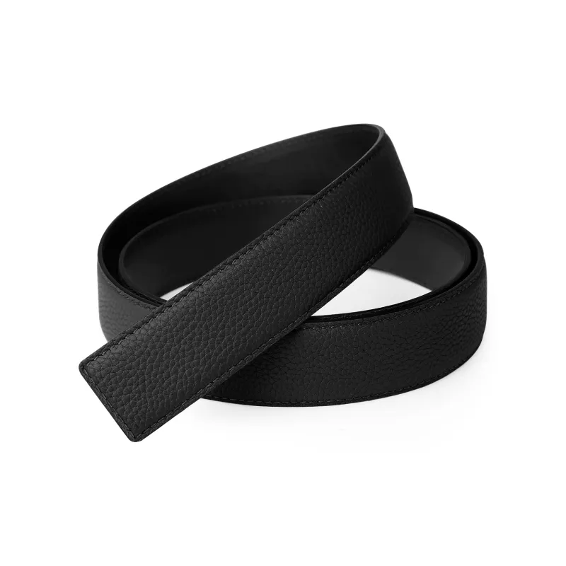 Jaylen Oos Compatible With Smooth Buckle/Pin Buckle/Automatic Buckle Cow Leather Leather Belts Men's Black 3.5cm/3.8cm-38