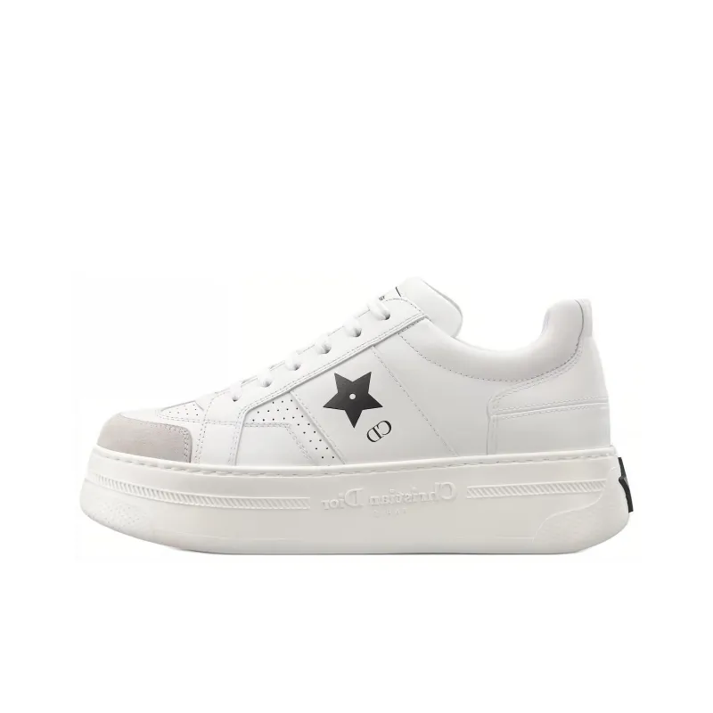 DIOR Dior Star Low Top Skateboard Shoes Women's White-0