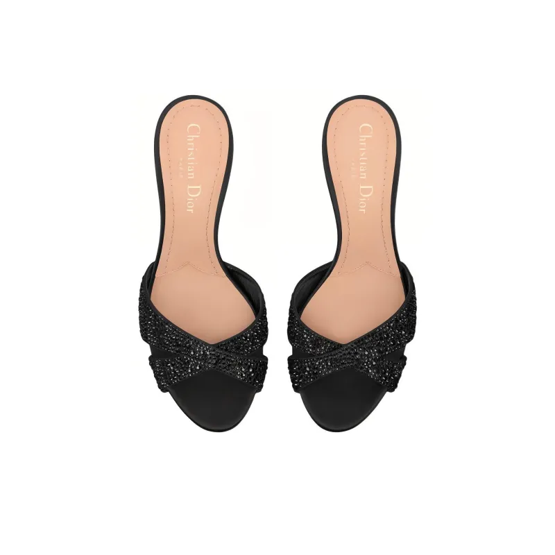 DIOR Tribales Slip Resistant Slide Slippers Women's Black-3
