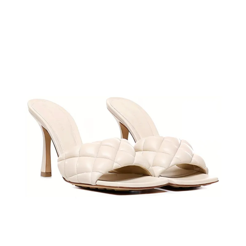 Bottega Veneta Rubber Sole Slide Slippers Women's White-2