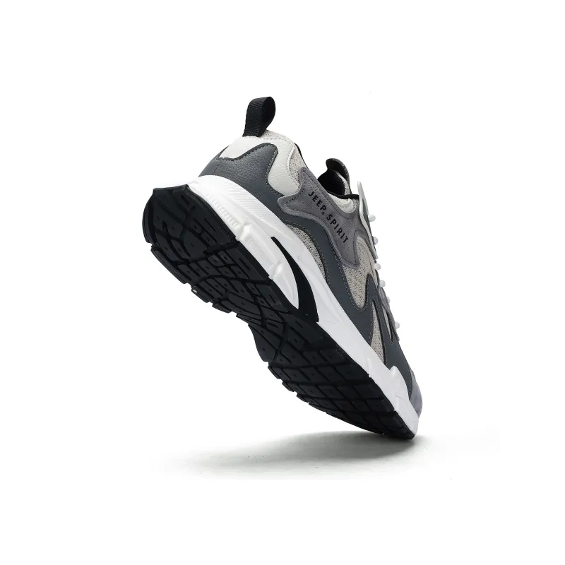 JEEP SPIRIT Cushioning, Abrasion Resistant, Breathable, Lightweight Low Top Outdoor Shoes Men's Time Gray-6