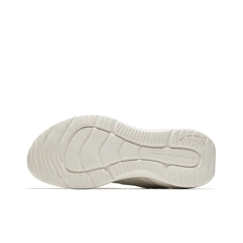 Anta Non-slip Wear-resistant Shock Absorption Low-Top Casual Running Shoes Men's White-4