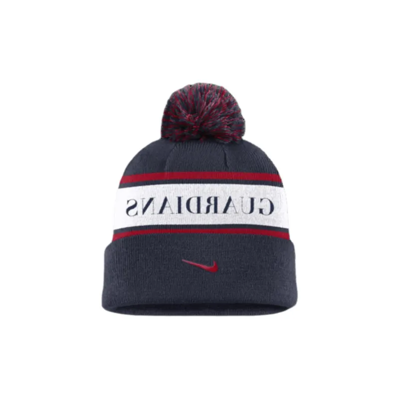 Nike Cleveland Guardians Team Stripe Peak Men's Nike Mlb Cuffed Pom Beanie-1
