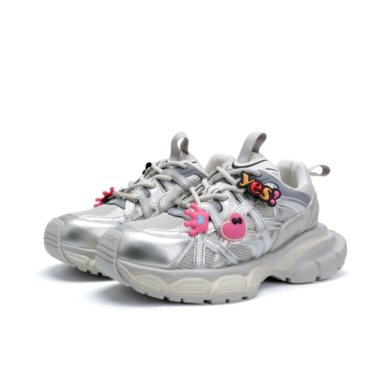 KUX Cushioned Slip-Resistant Breathable Low-Top Chunky Sneakers Women's-2