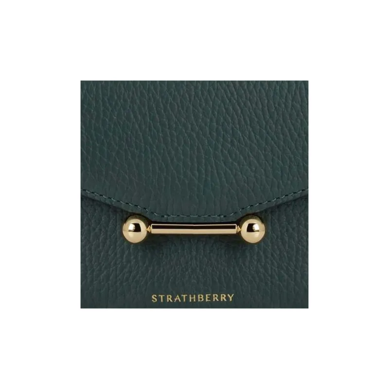 Strathberry Calfskin Wallet Regular Women's Dark Green-4