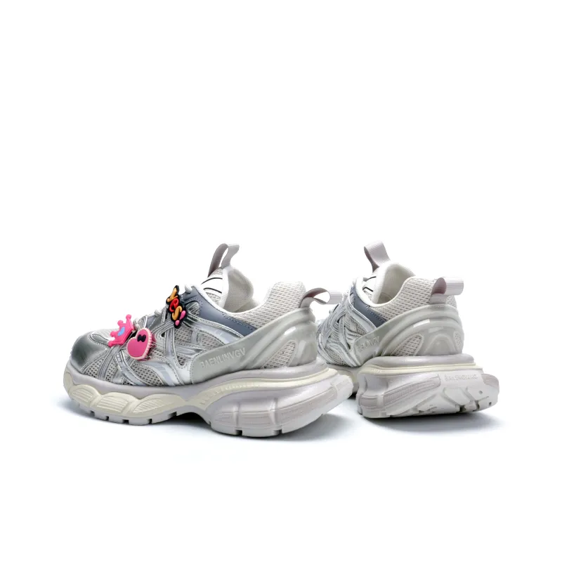 KUX Cushioned Slip-Resistant Breathable Low-Top Chunky Sneakers Women's-3