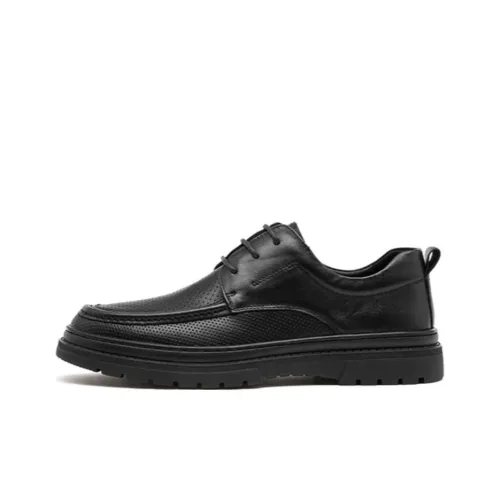 SHACHI Men's Casual Shoes Men Low-Top Black