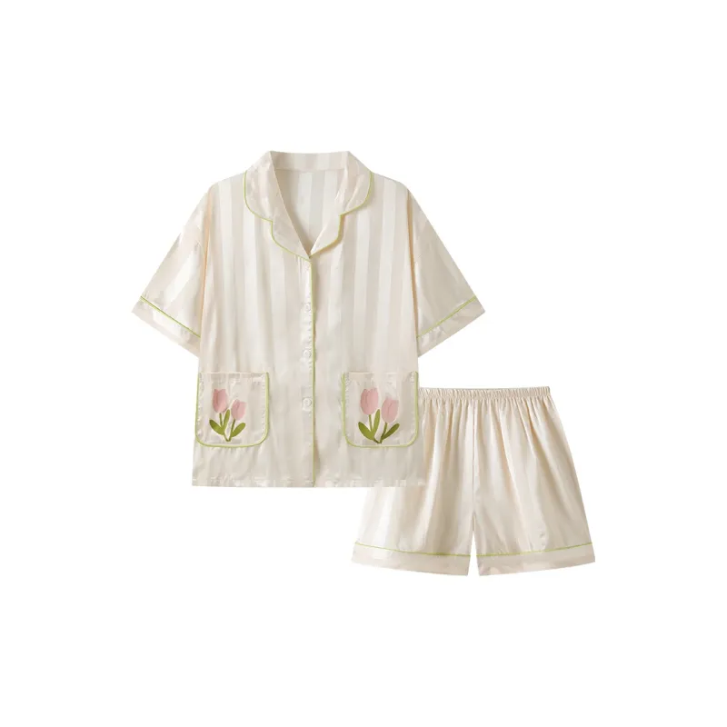 OUSHIBO Pajama Set Women's Apricot-0