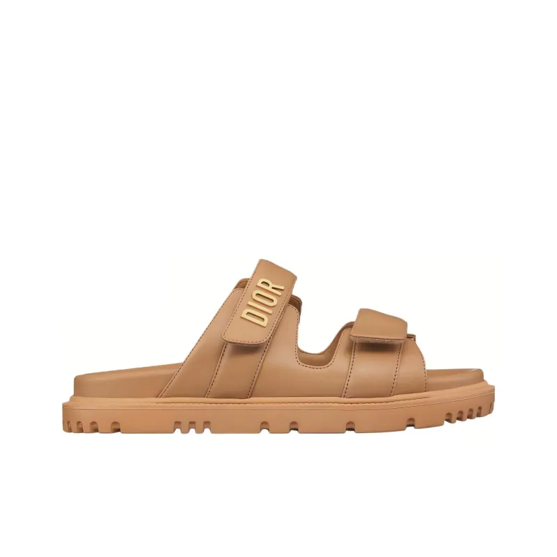 DIOR Rubber Sole Casual Slippers Women's Brown-1