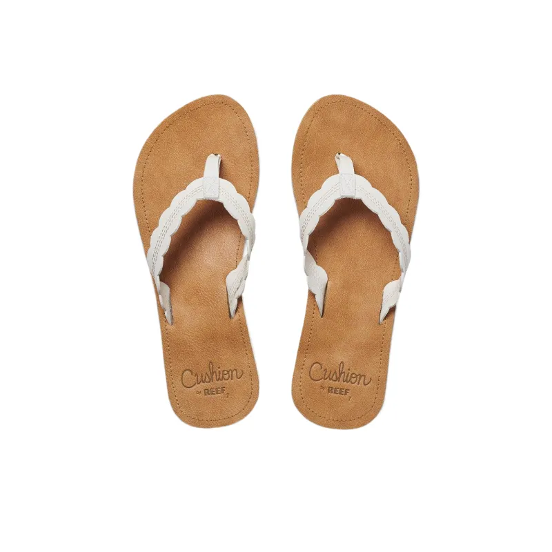 REEF Slip-Resistant Flip Flops Women's Yellow White-3