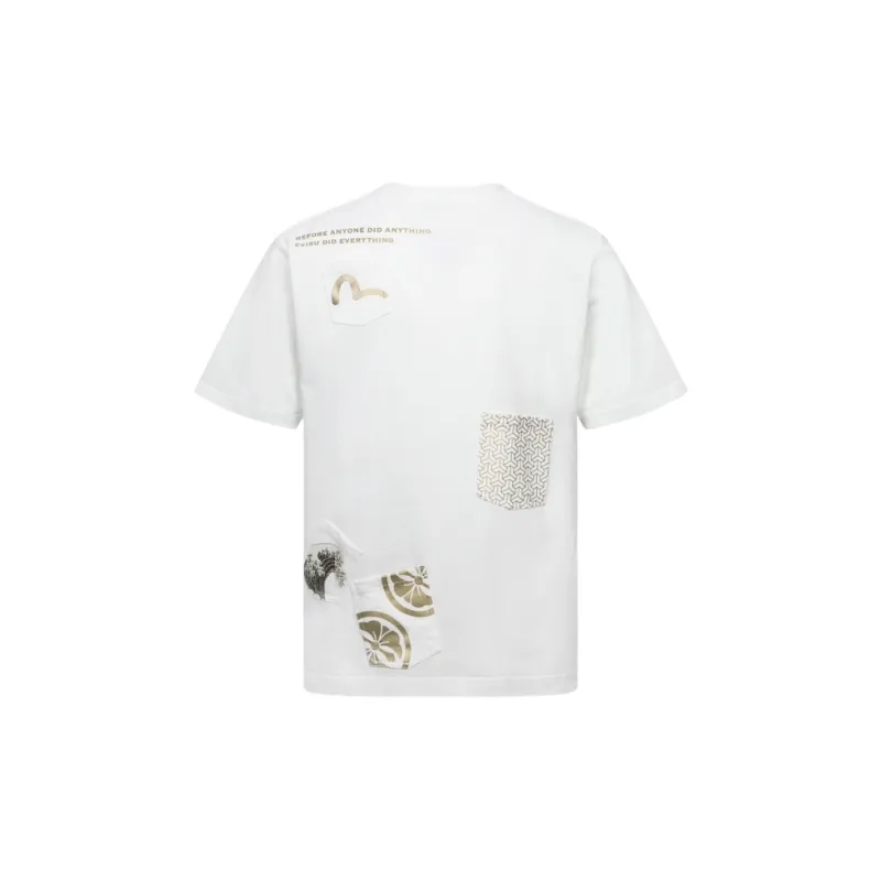 EVISU Seagull & EVISU Print Multi pocket T shirt-1
