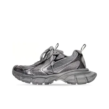 Balenciaga 3XL Low Top Chunky Sneakers Men's Silver Gray