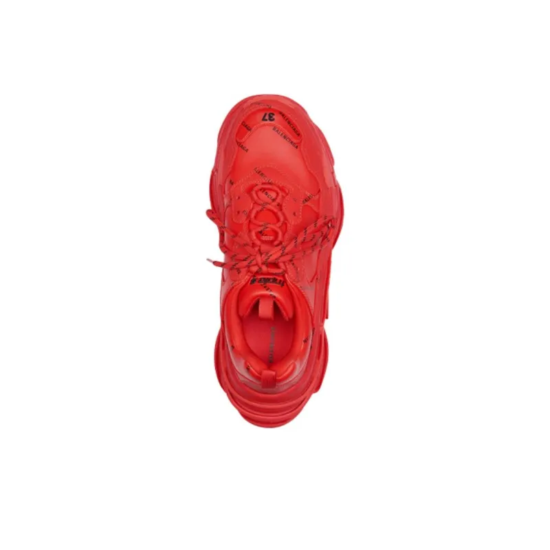 Balenciaga Triple S Allover Logo Red Women's-2