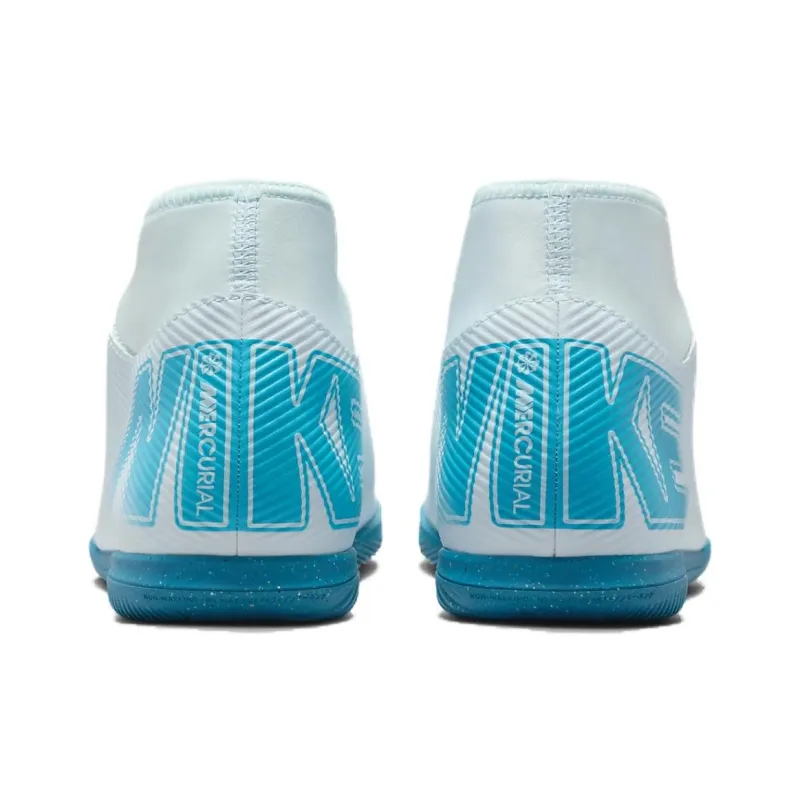 Nike Mercurial Superfly 10 IC/IN Anti Slip Wear Resistant Soccer Shoes Unisex Blue-4