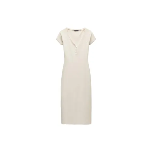 ZARA Short-Sleeved Dresses Women's White