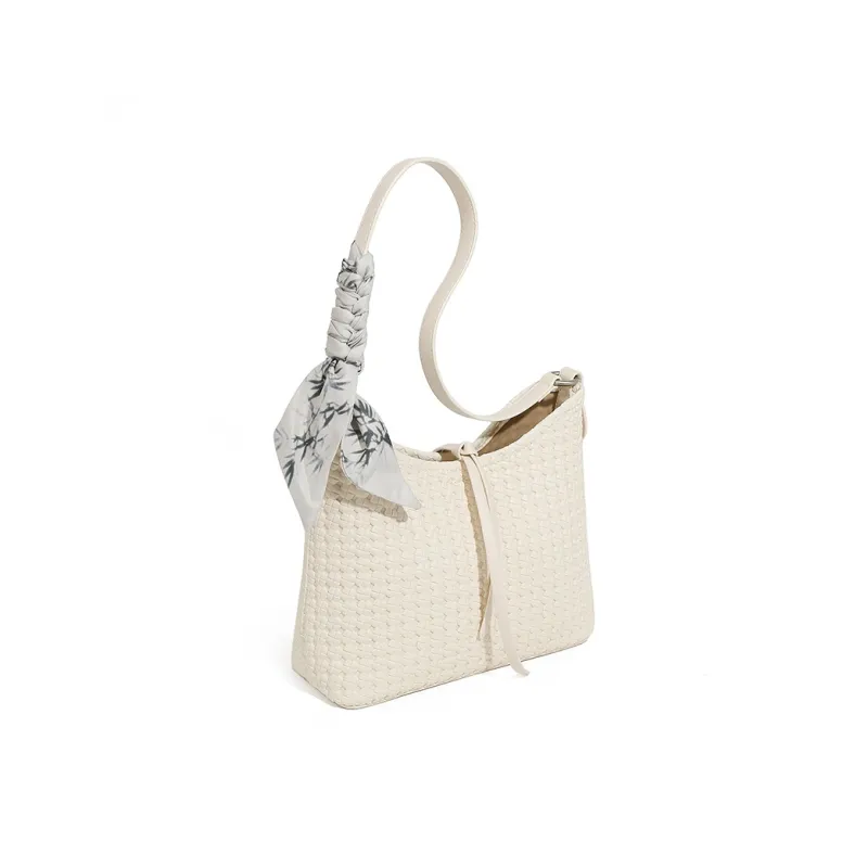 KKA Fabric With PU Handbag Shoulder Bag Crossbody Bag Regular Women's Beige Yellow/Black-5